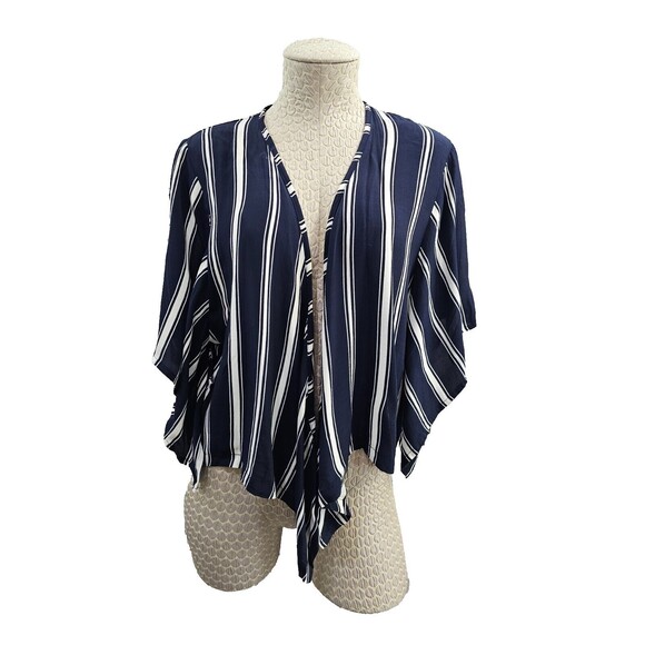 MDS Women's 4 Faithfull The Brand‎ Olson Tie Front Blouse St. Vincent Stripe Top - Picture 2 of 9
